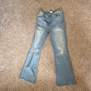 MOTHER The Hustler Ankle Fray Jeans